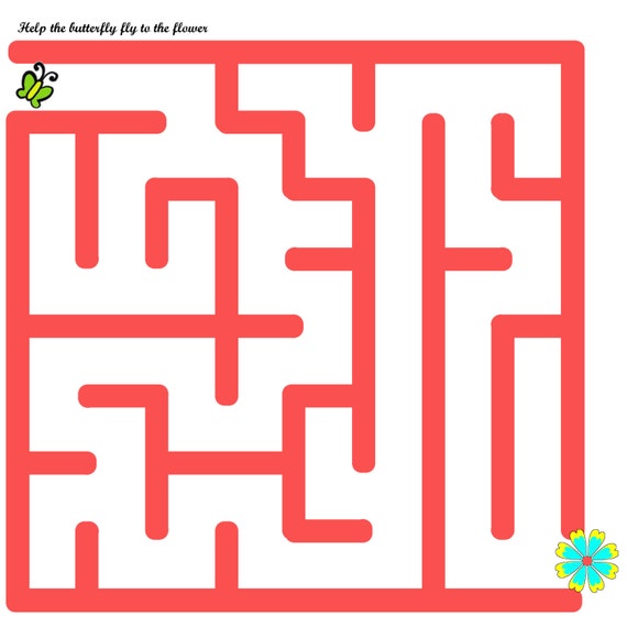 items similar to maze printable game instant download pdf or jpeg