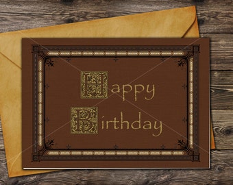 ONCE UPON A TIME Storybook / Happy Birthday / Printable greeting card / Instant download / Henry's Book / Last minute Gift /