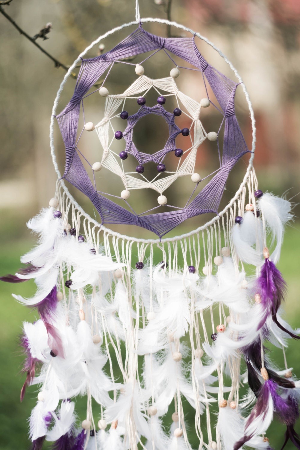 Large dream catcher White dream catcher White by MysteriousForests