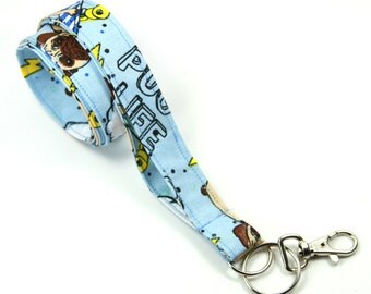 PUG LIFE Fabric Badge Holder, Dog Lanyard, Vacation Dog Lanyard, Pet Badge Holder, Dog Badge Holder