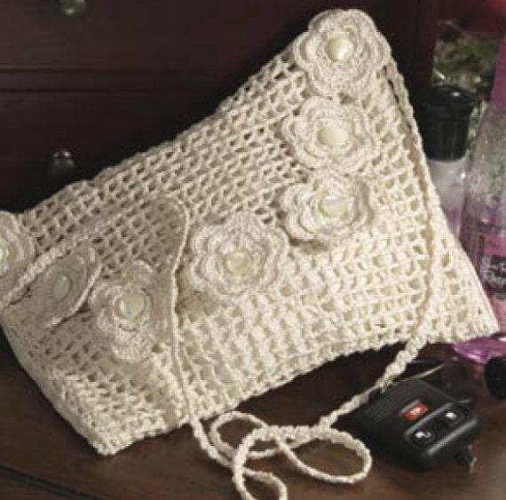 Crochet Pattern purse evening bag womens by MyLittleBabyShoes