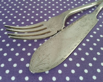 Mappin and Webb fish knife and fork. 1925