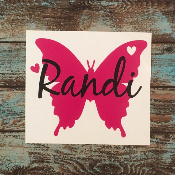 Butterfly Decal with Name Yeti Corkcicle Rtic by ConfettiChelle