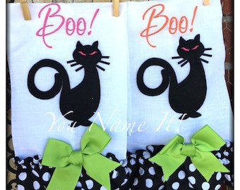 Halloween Towel "Black Cat"