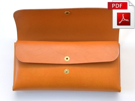 Leather wallet pattern long wallet