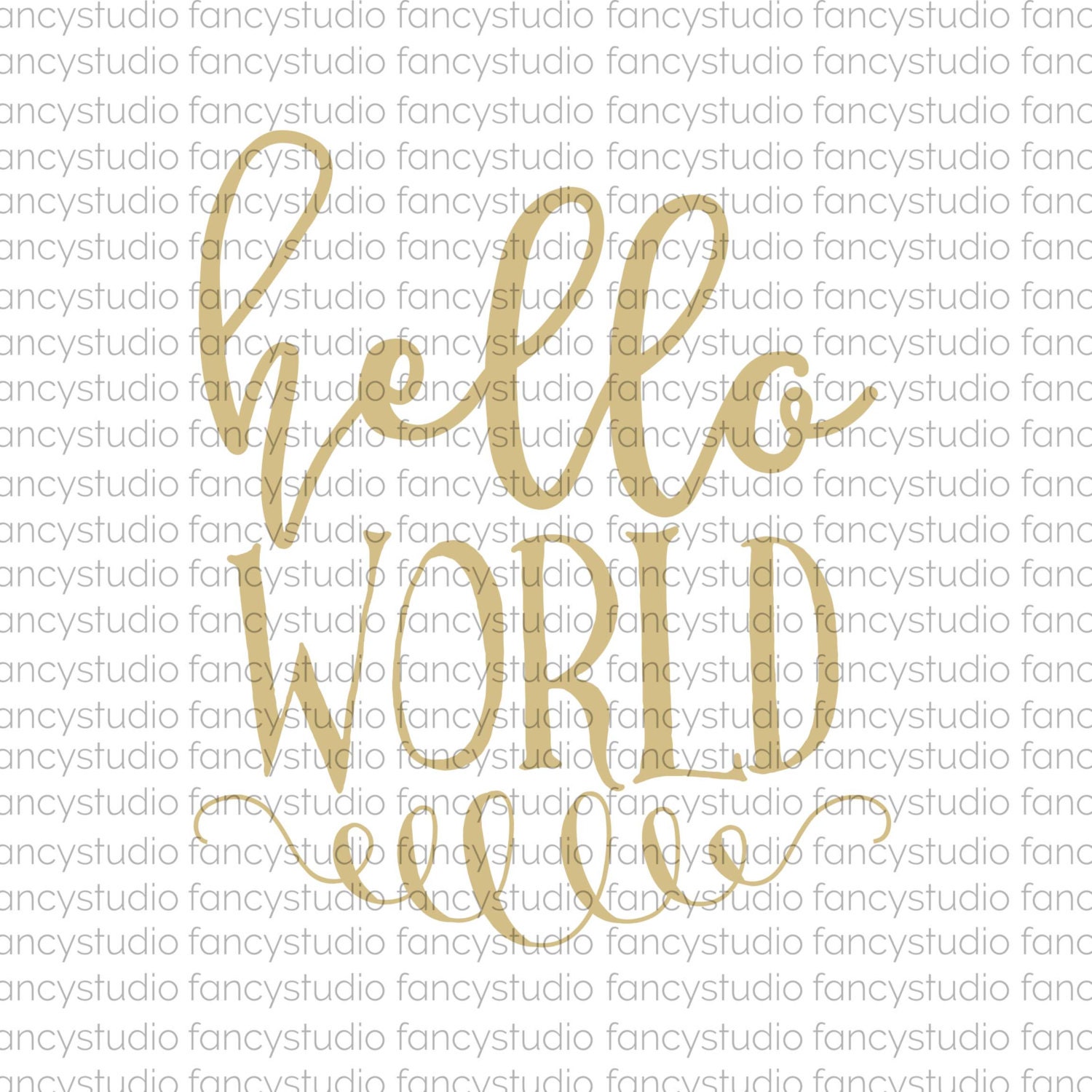 Hello World Svg Glitter SVG Cut File SVG File Htv File