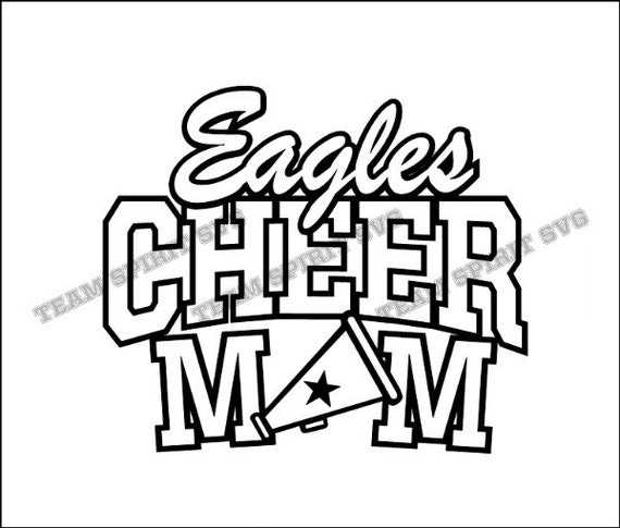 Download Eagles Cheer Mom SVG DXF EPS Silhouette Studio Eagles