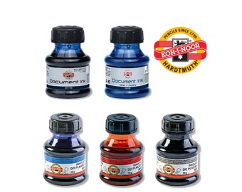 Koh I Noor fountain pen ink black blue red green document 50g refilling writing