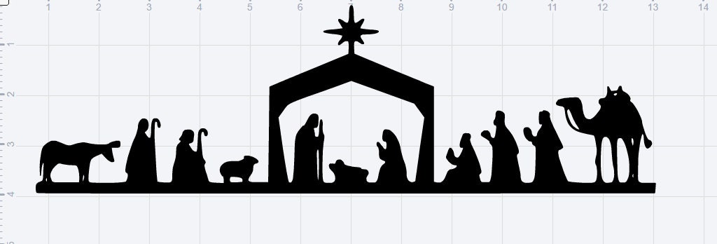 Nativity Scene SVG EPS DXF Studio3 Cut File