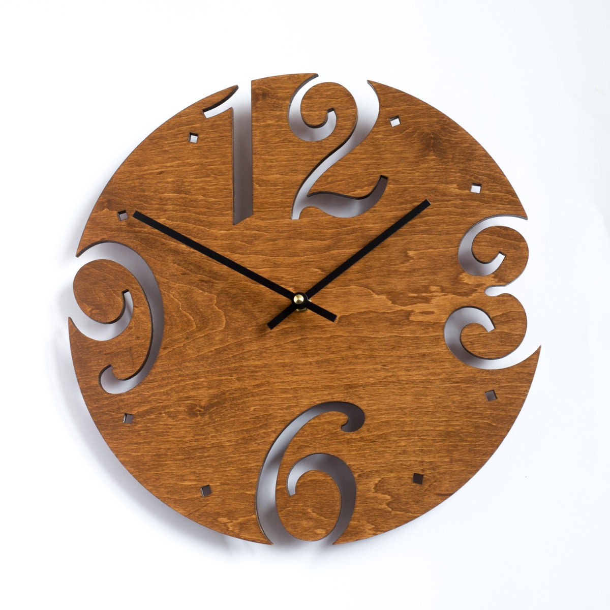 Large Wall Clock Unique clock Modern Clock Wooden Wall