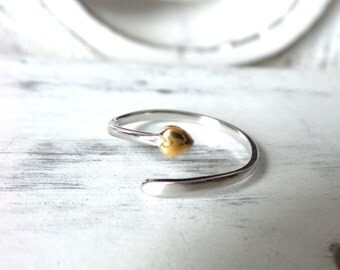 Sterling Silver Ring , Minimalist Elegant Ring , Modern Ring .