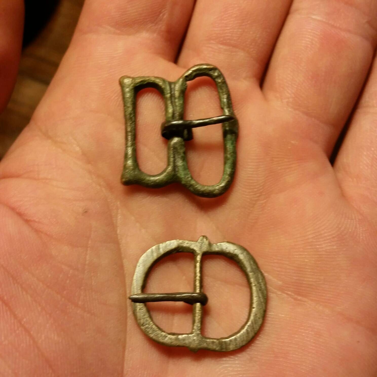 Pair of rare Ancient Bronze Belt Buckles