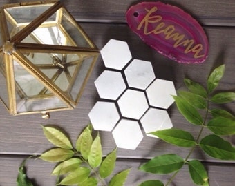Marble Magnets // Set of 8 //Refrigerator Magnets // Office magnets // Dorm Room Magnets