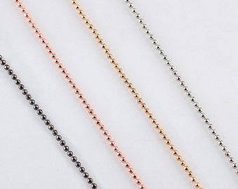 1 WHOLESALE Dainty 24" Ball Chain w/ 2" Extender Lobster Claw Clasp For Charm Lockets Ball Chain Necklace 2mm Ball Size