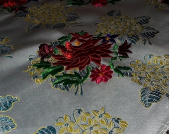 Beautiful antique brocade silk hand-embroidered shawls