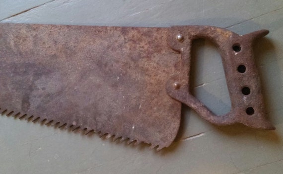 Vintage Ice Saw with Steel Handle