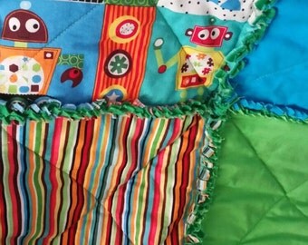 Baby Quilt - Romey's Robots