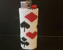 'Hanging on by a Rethread' Lighter Cover - Gold main image 0