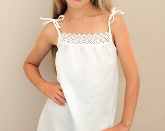 White linen dress - Etsy