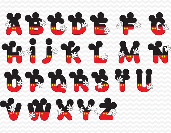 mickey alphabet mickey alphabets mickey alphabets by