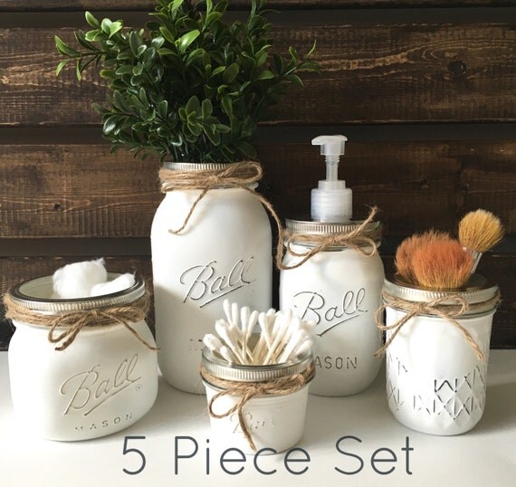 Mason Jar Set Mason Jar Decor Home by LetterFlyDesigns on Etsy