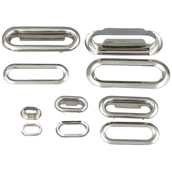100 sets Oval Shaped Eyelets Grommet with Washers Canvas Self