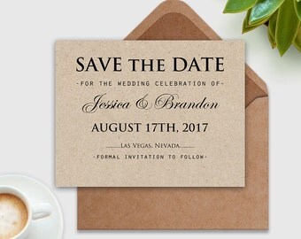 Sweet Wreath Save-The-Date, Printable Save the Date Card, Wedding Save the Date Postcard, DIY INSTANT DownLoad Editable for home print