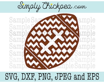 SVG, DXF, PNG, cutting file Jpeg and Eps - Chevron Football - Design - Silhouette Cameo Cricut Cutting File or Iron On Transfer