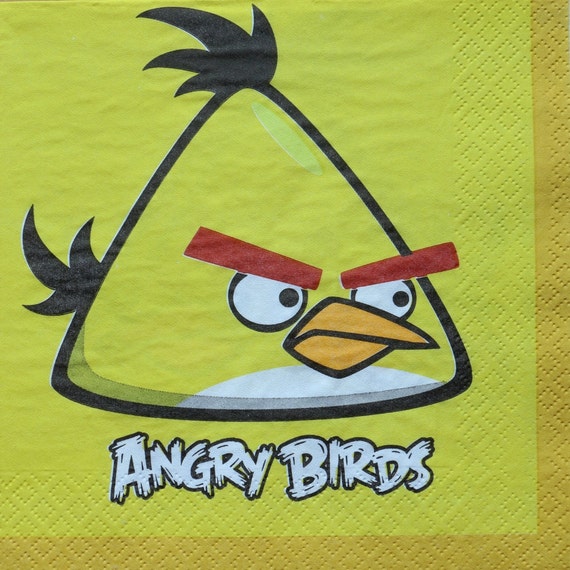 angry birds decoupage Napkin napkin 2 33x33cm, ply, 2 Paper Decoupage pcs