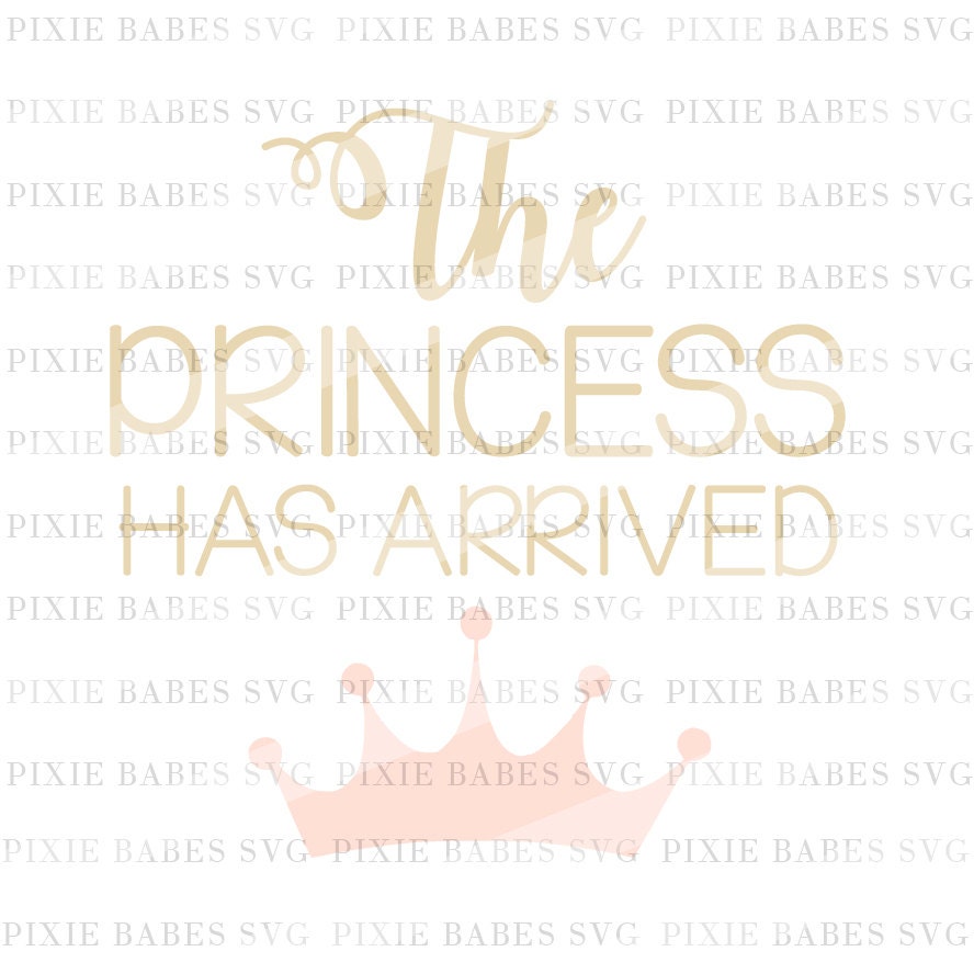 Download The Princess Has Arrived SVG Newborn Girl SVG Cutting File