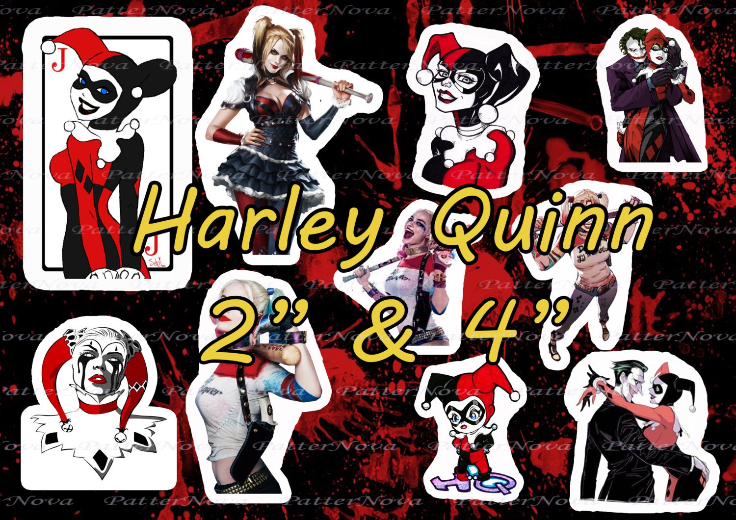 Digital Harley Quinn Decor Party / Suicide Squad party box