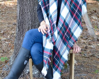 Popular Plaid Blanket Scarf