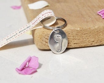 Personalised Footprint Keyring