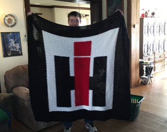 International Harvester IH crochet afghan