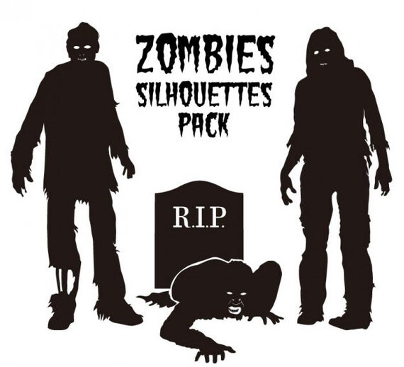 Download Zombie Silhouettes Pack Silhouette SVG Cut Files Instant