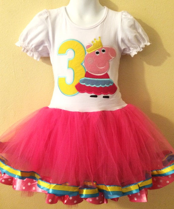 PEPPA PIG Pink Birthday Dress 3 year old Girl Baby Toddler