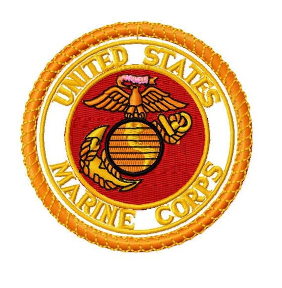 USMC Marine Logo Machine Embroidery Design, Instant Download, 4x4 Hoop