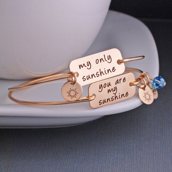 Download You are my Sunshine Bracelet Personalized Mother Daughter