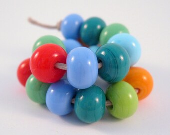 SRA Lampwork Beads Bright Fiesta Mix