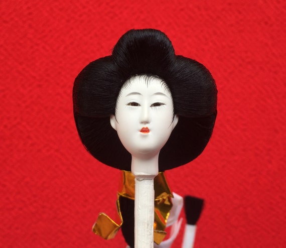 Japanese Doll Head - Woman - Hina Doll - Hina Matsuri - Japanese Doll Festival - Girl Doll Head - Queen D10-3 Mini Size