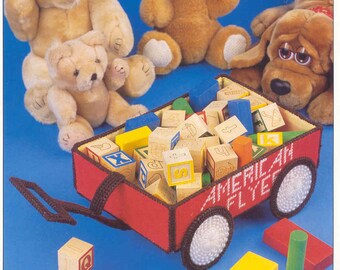 Toy Wagon ~ plastic canvas pattern ~ Annie's International pattern