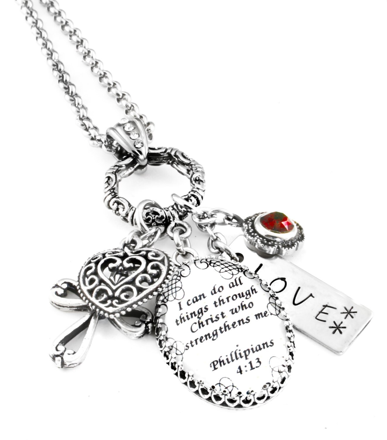 Christian Verse Bible Jewelry Bible Verse by BlackberryDesigns