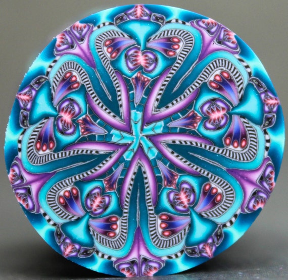 LARGE Polymer Clay Kaleidoscope Cane 2B