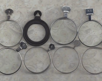 8 prism optical lenses.. crafts.. steampunk.. make your own jewelry