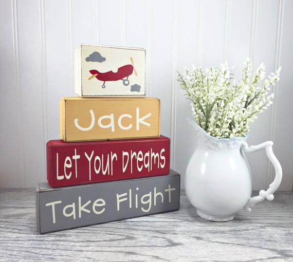Airplane Nursery Decor aviation baby nursery theme stacking