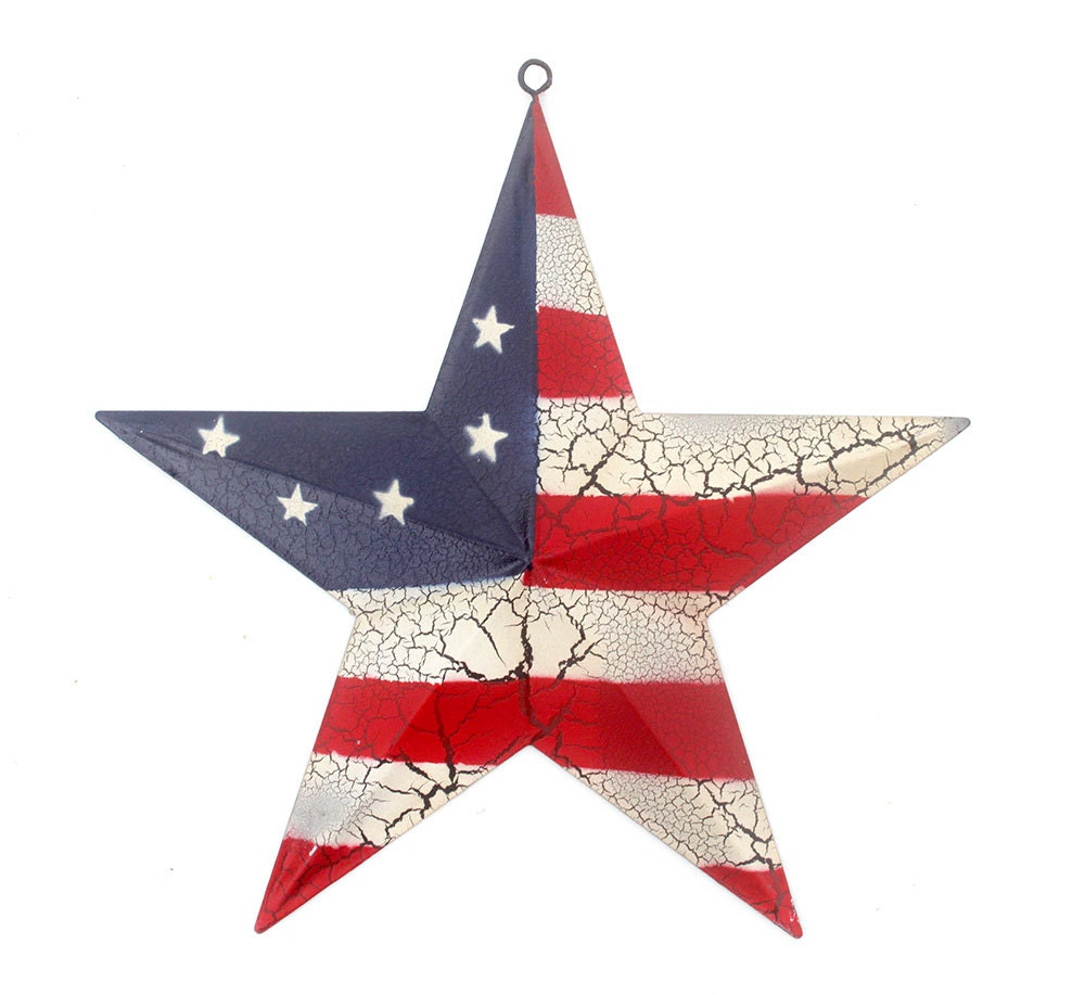 Stars and stripes metal patriotic star door hanger 4th of