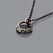 Small Rose Garden Loop Necklace - Etched Sterling Silver Pendant