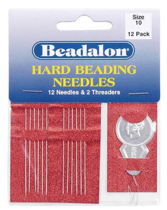 Size 10 Beadalon Hard Beading needles & Threader Bead Craft
