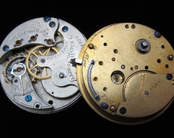 Vintage Antique Watch Pocket Watch Movements Steampunk Altered Art S 14