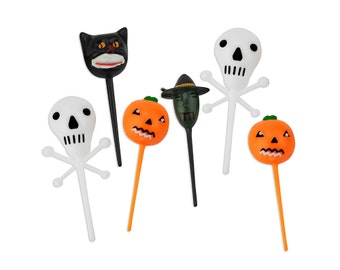 Retro Halloween Cupcake Picks 12 - vintage halloween cupcake toppers